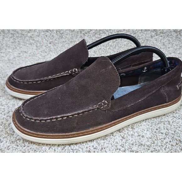 Tommy Hilfiger Brown Leather Suede Slip on Loafer Sneaker Size 9 Style TMLENNOX - Picture 2 of 9